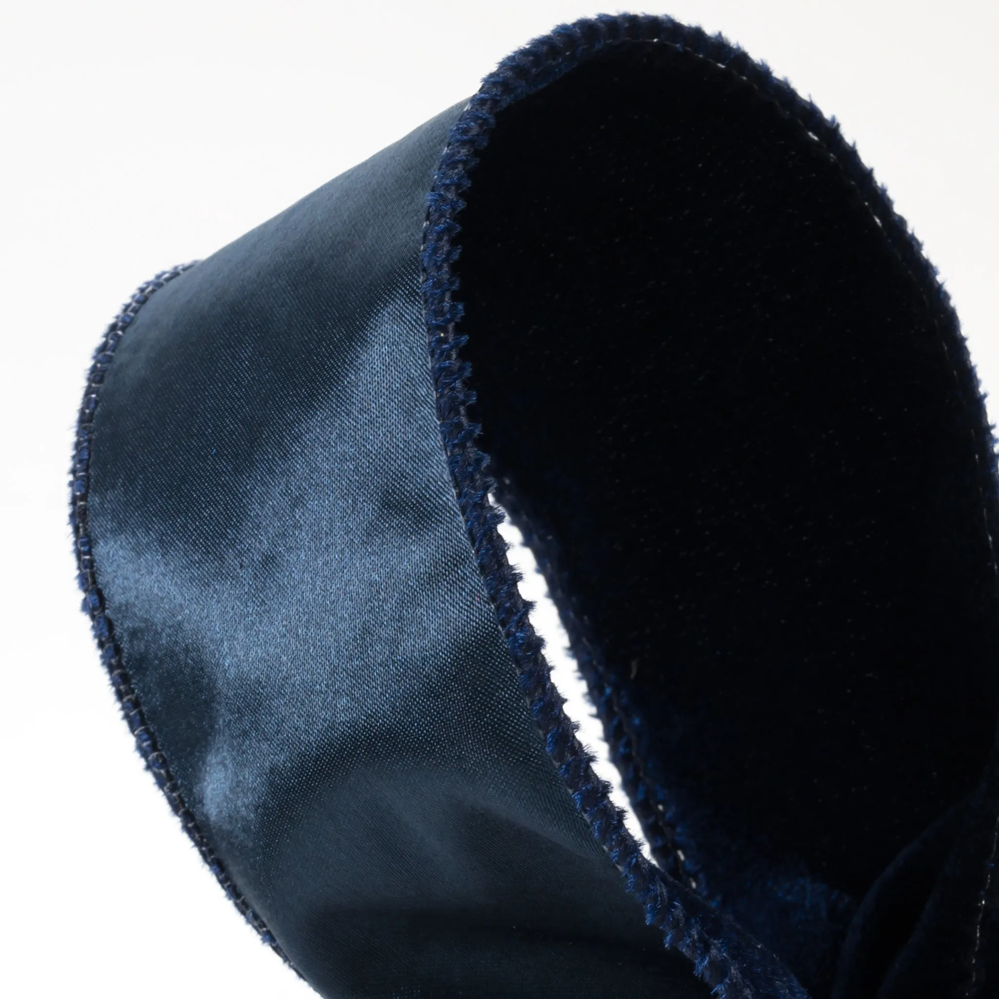 2.5" Deluxe Velvet Satin Backing Ribbon: Navy Blue (10 Yards)