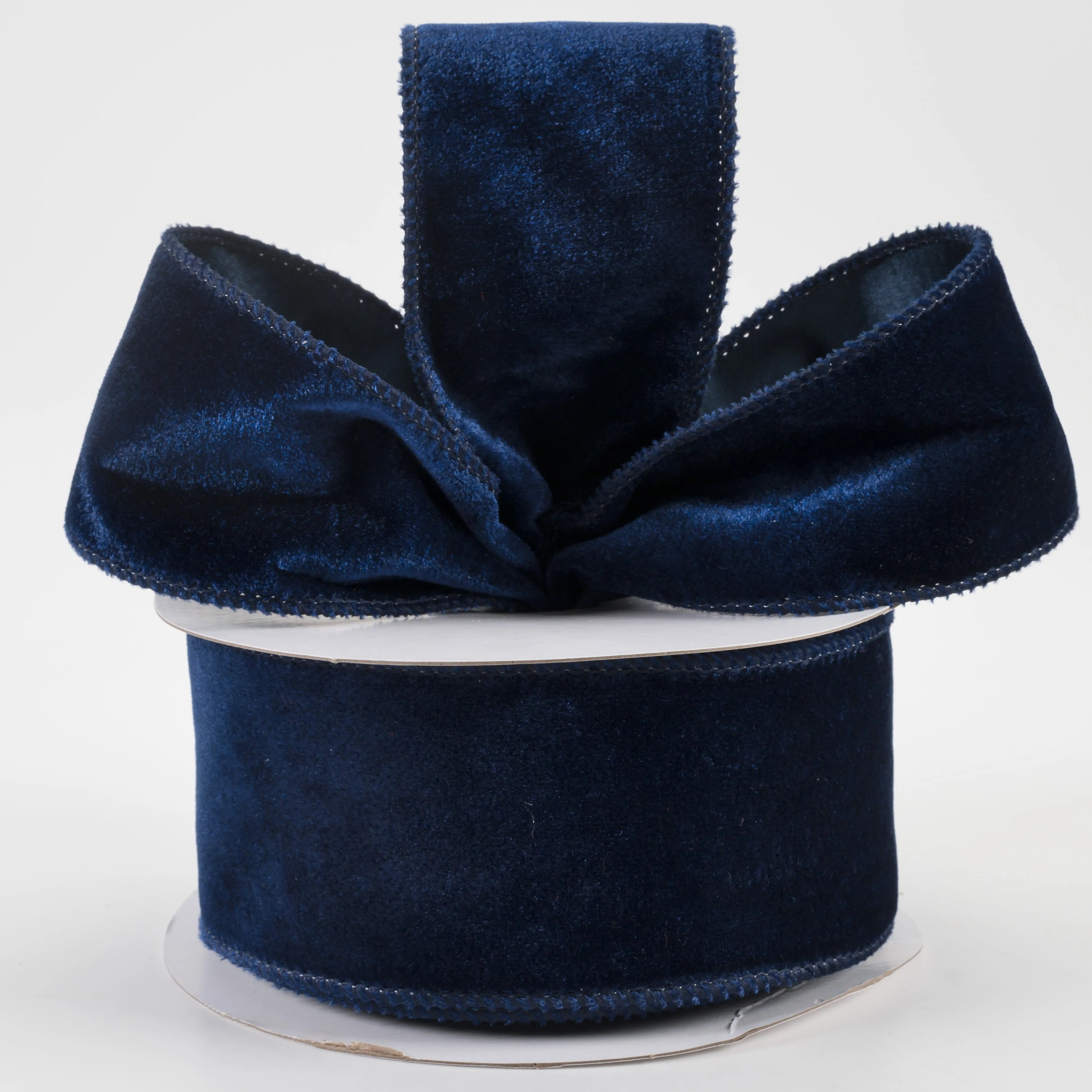 2.5" Deluxe Velvet Satin Backing Ribbon: Navy Blue (10 Yards)