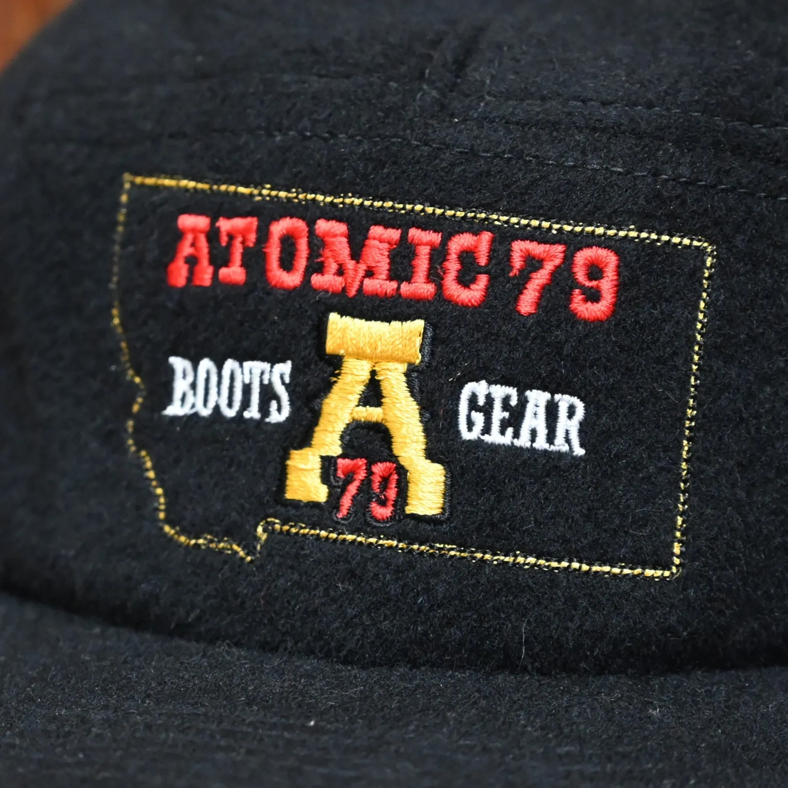 Atomic 79 Black Wool Cap W/Mt Emblem