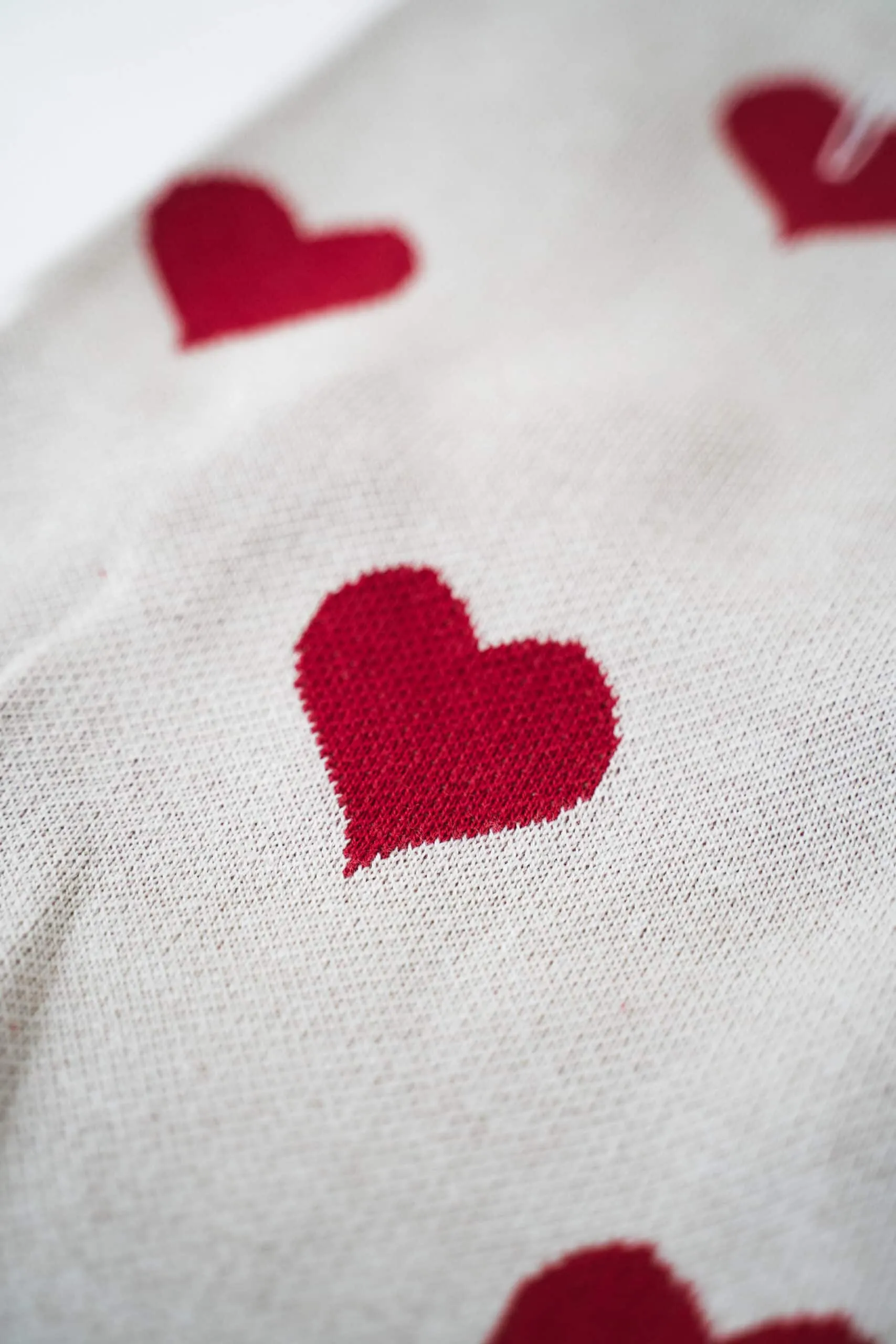 Beige Heart Dog Sweater
