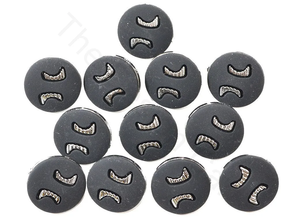 Black Plain Matte Acrylic Coat Buttons