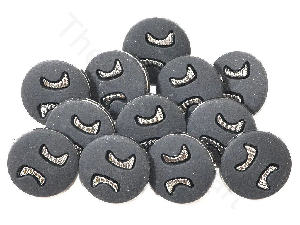 Black Plain Matte Acrylic Coat Buttons