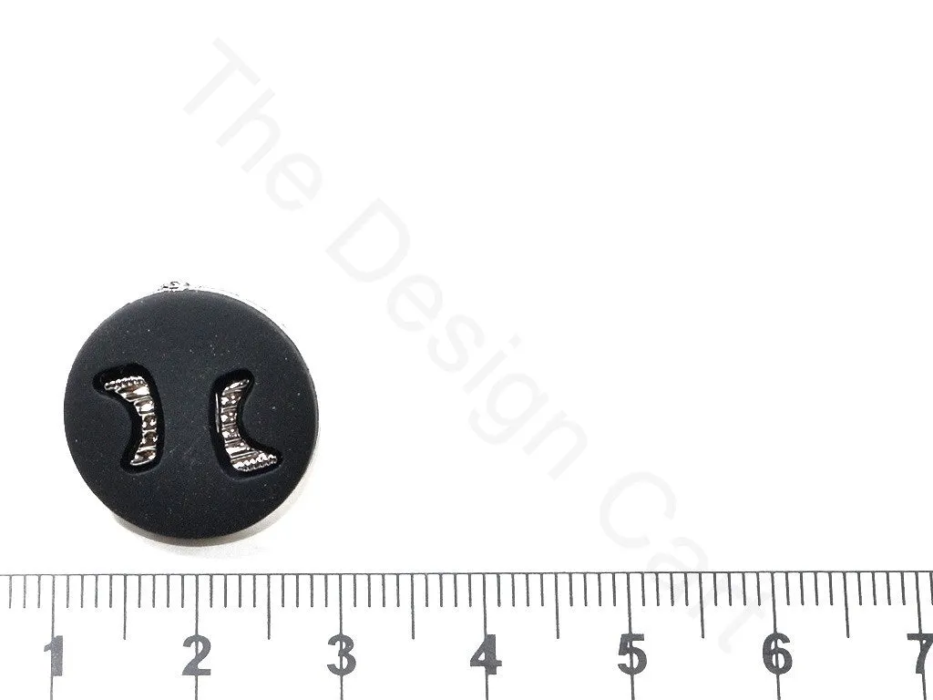 Black Plain Matte Acrylic Coat Buttons
