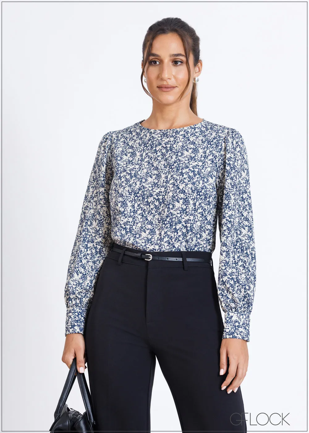 Boat Neck Long Sleeve Top - 290724