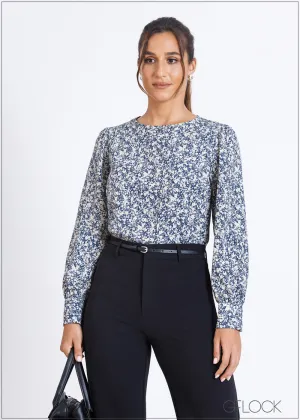 Boat Neck Long Sleeve Top - 290724