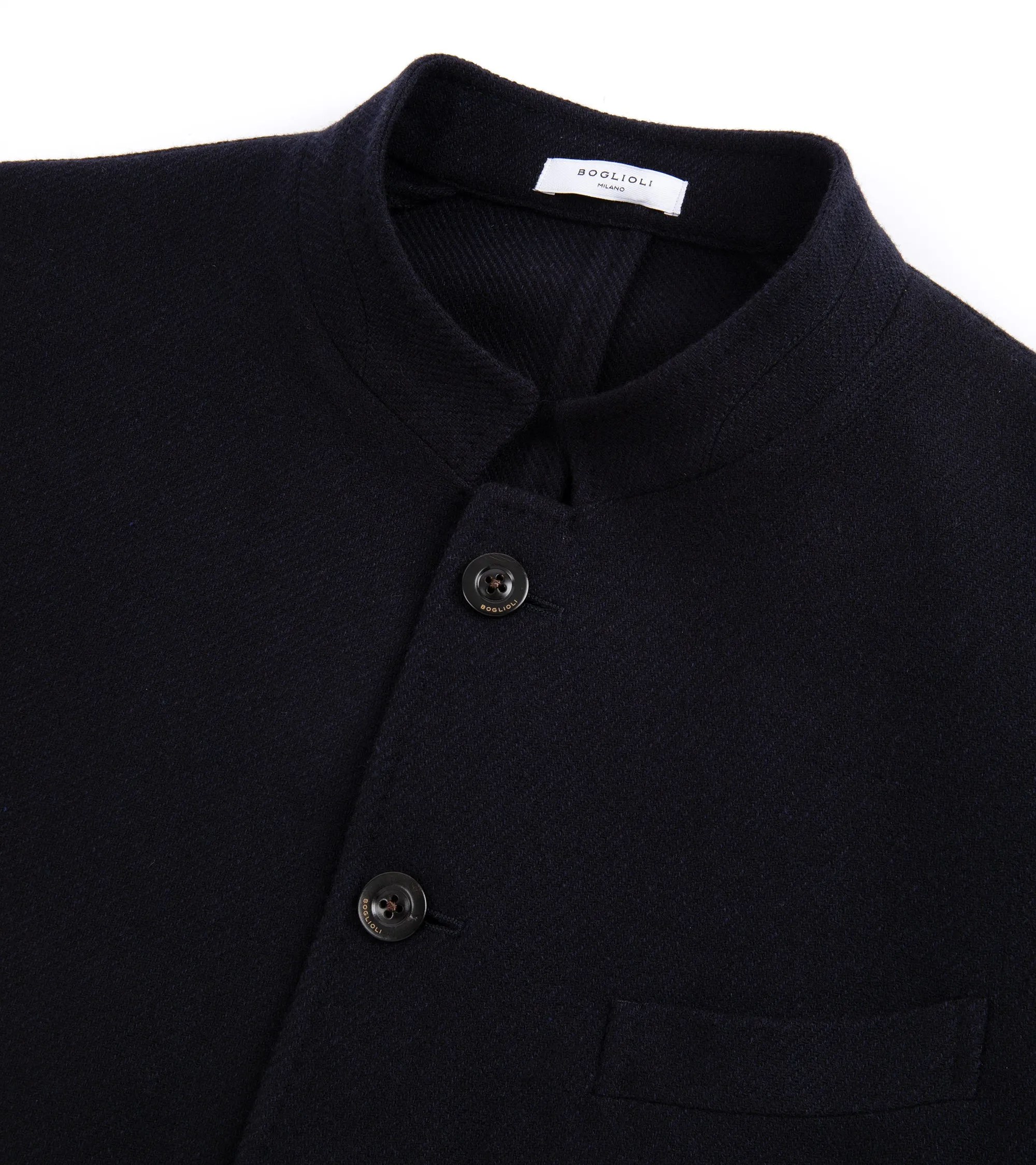 Boglioli Soft Wool Twill Gassman Jacket: Navy