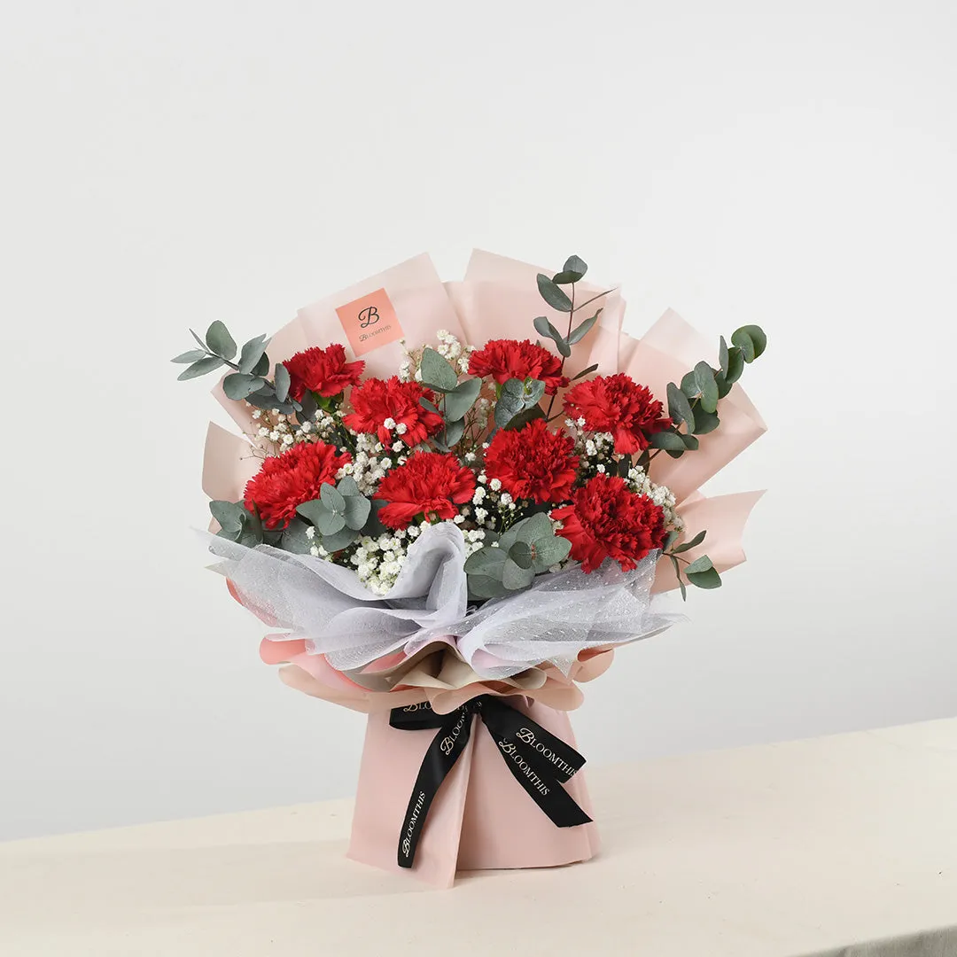 Cameron Red Carnation Bouquet