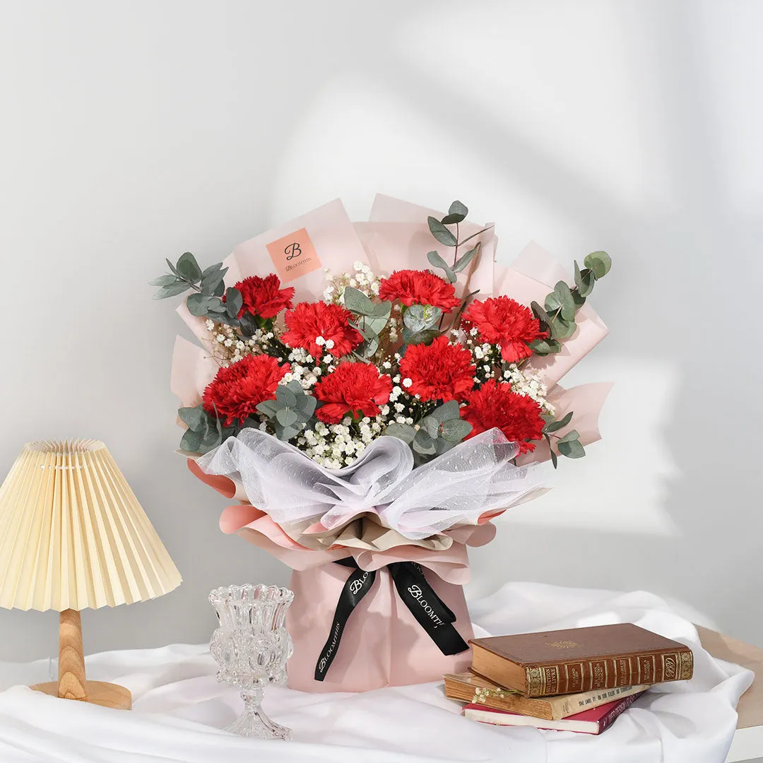 Cameron Red Carnation Bouquet