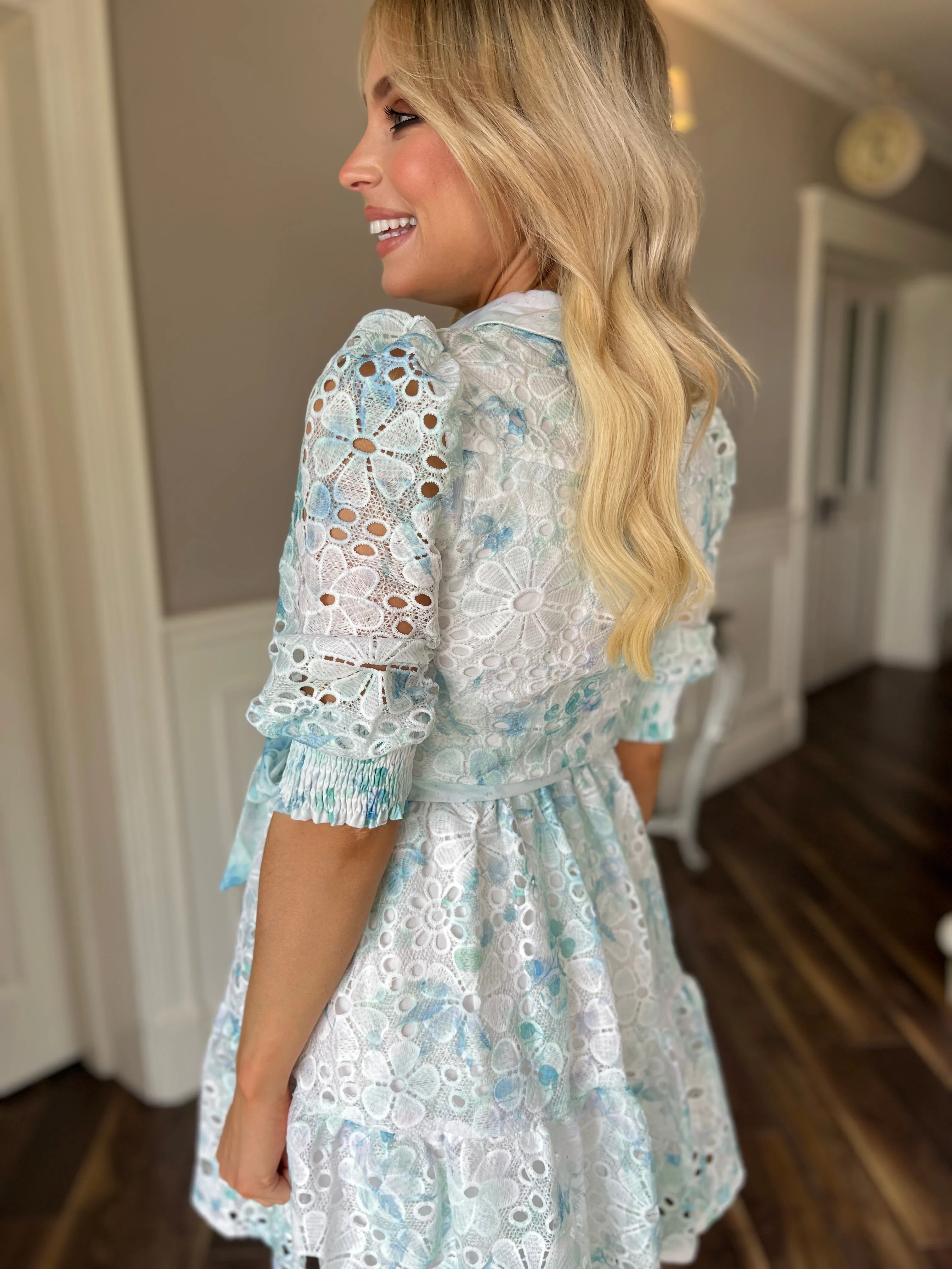Carolina Embroidery Dress Green