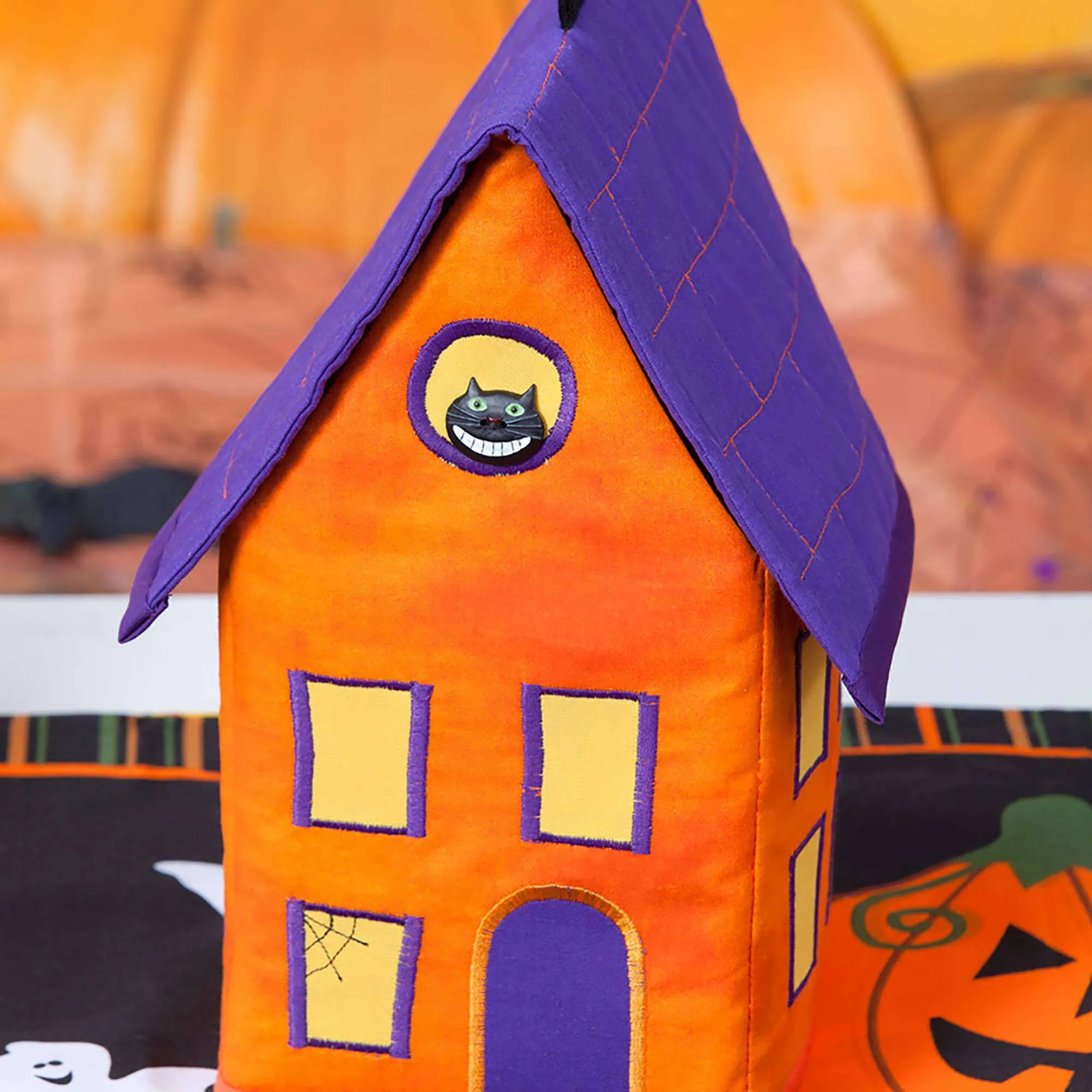 Coats & Clark Sewing Halloween House Candy Dish Cover