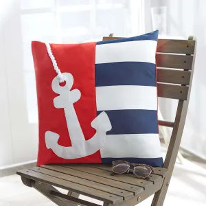 Coats  Sewing & Clark Nautical Anchor Patio Pillow