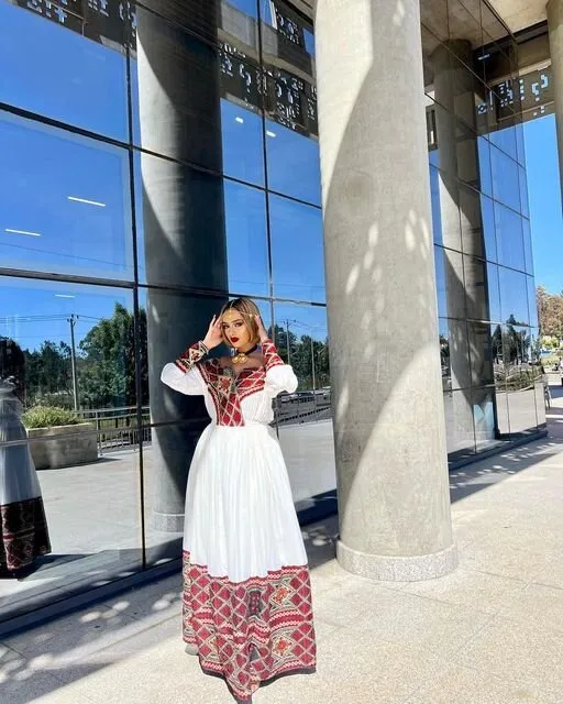 Dark Red Habesha Dress Modern Habesha Kemis For Any Occassion Habesha Libs