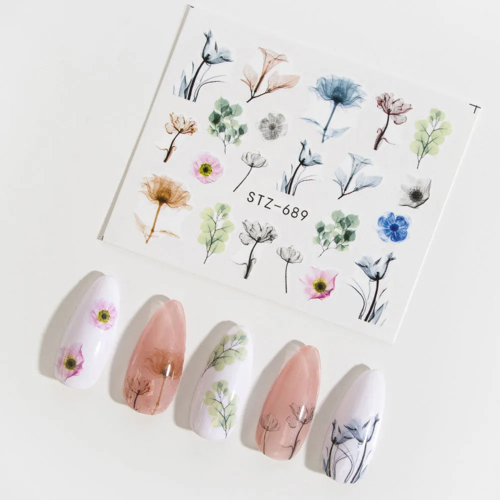 Delicate Flowers Nail Transfers