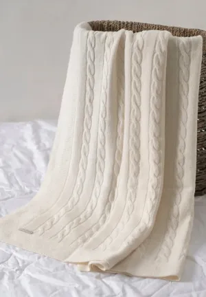 Ecru Pure Cashmere Baby Blanket