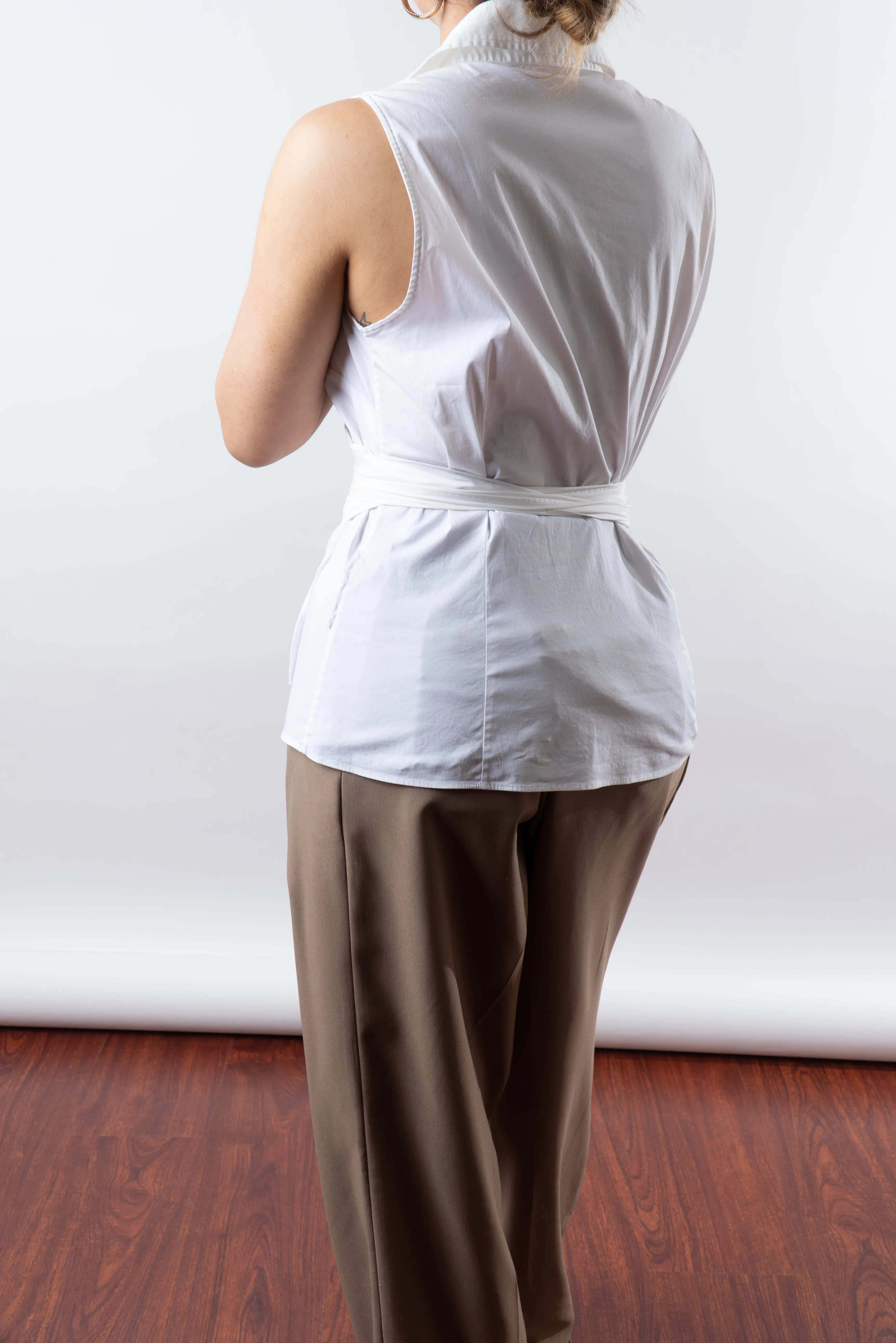 Elegant White Wrap Top