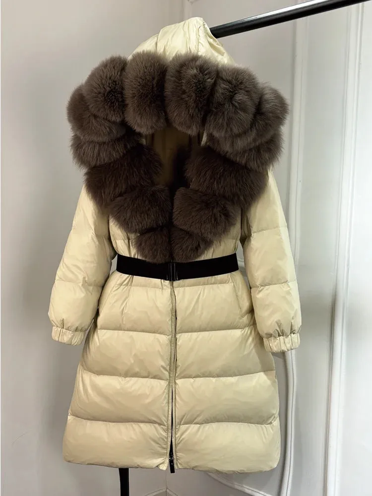 EM New Natural Thick Warm  Down Coat
