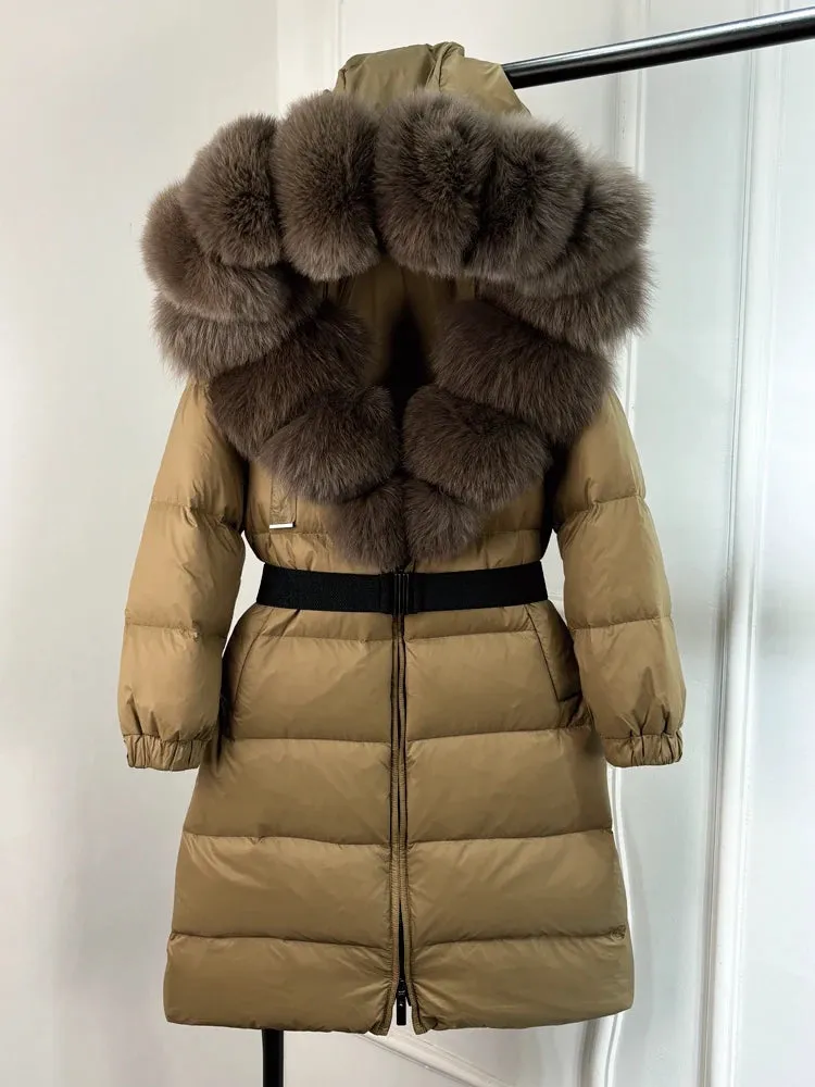 EM New Natural Thick Warm  Down Coat