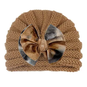 Fancydresswale European Style Wool Knitted Hat for Babies & Toddlers – Soft & Cozy Winter Beanie Newborn Winter Turban Cap-Coffee