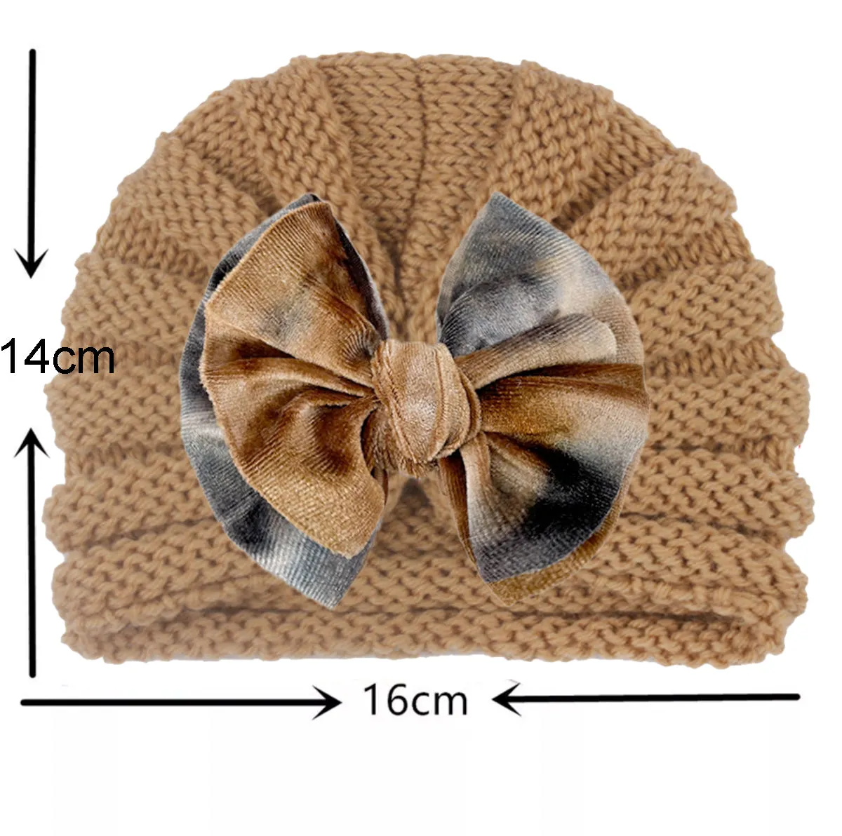 Fancydresswale European Style Wool Knitted Hat for Babies & Toddlers – Soft & Cozy Winter Beanie Newborn Winter Turban Cap-Coffee