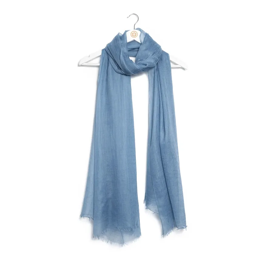 Florencia Ultra Thin Cashmere Shawl Blue
