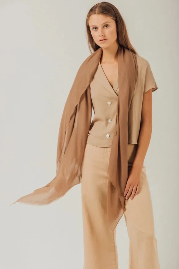 Florencia Ultra Thin Cashmere Shawl Tea