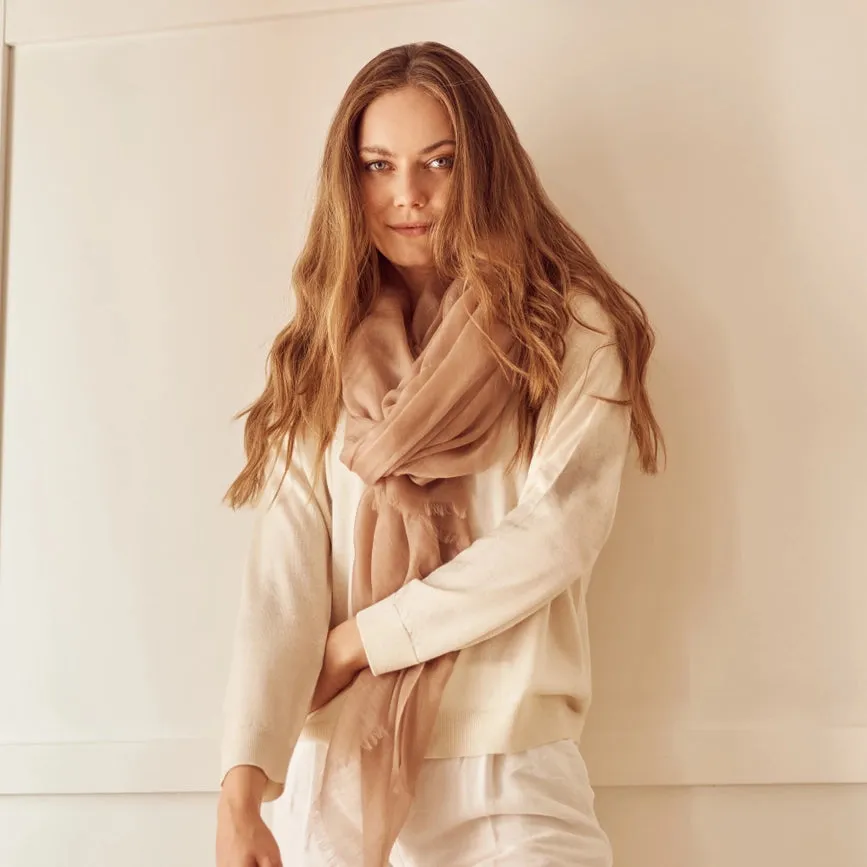 Florencia Ultra Thin Cashmere Shawl Tea