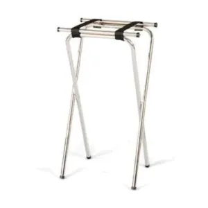 Forbes Industries 6850-BE 19.5" Steel Tray Stand - Finished in Beige with Black Poly Straps
