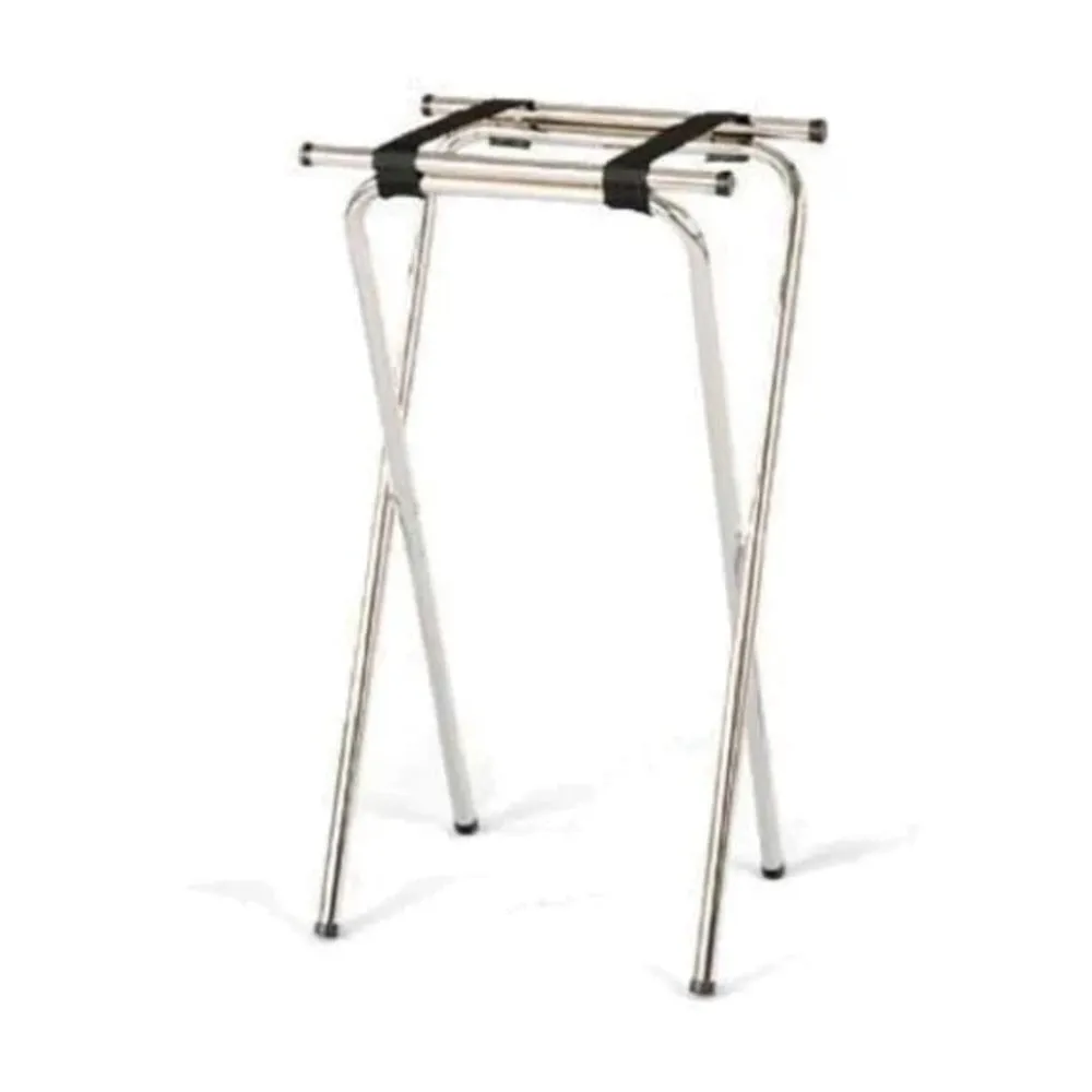 Forbes Industries 6850-BE 19.5" Steel Tray Stand - Finished in Beige with Black Poly Straps
