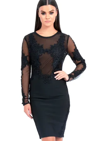 FOREVER UNIQUE TALISA BODYCON DRESS - BLACK