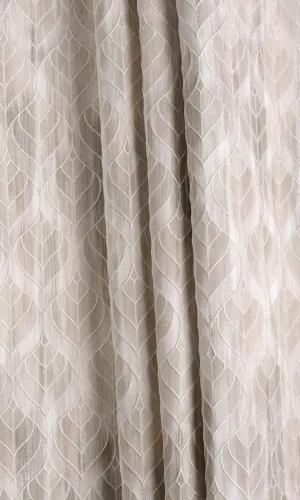 'Fountain Ink' Petal Patterned Roman Blinds (Pale Grey/ Beige)