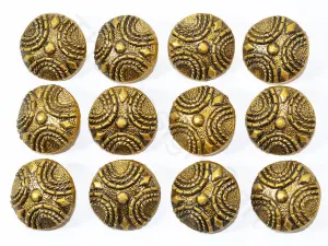 Golden Ancient Pattern Acrylic Coat Buttons