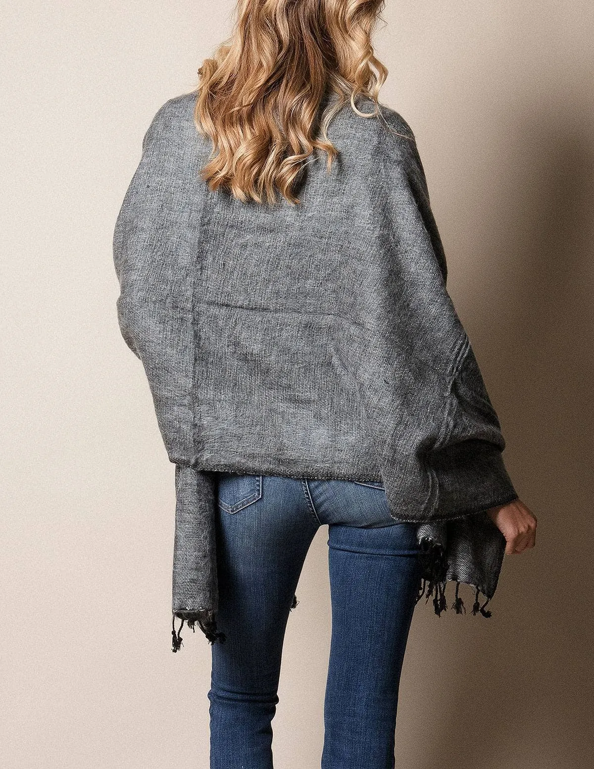 Himalayan Yak Wool Wrap - Grey