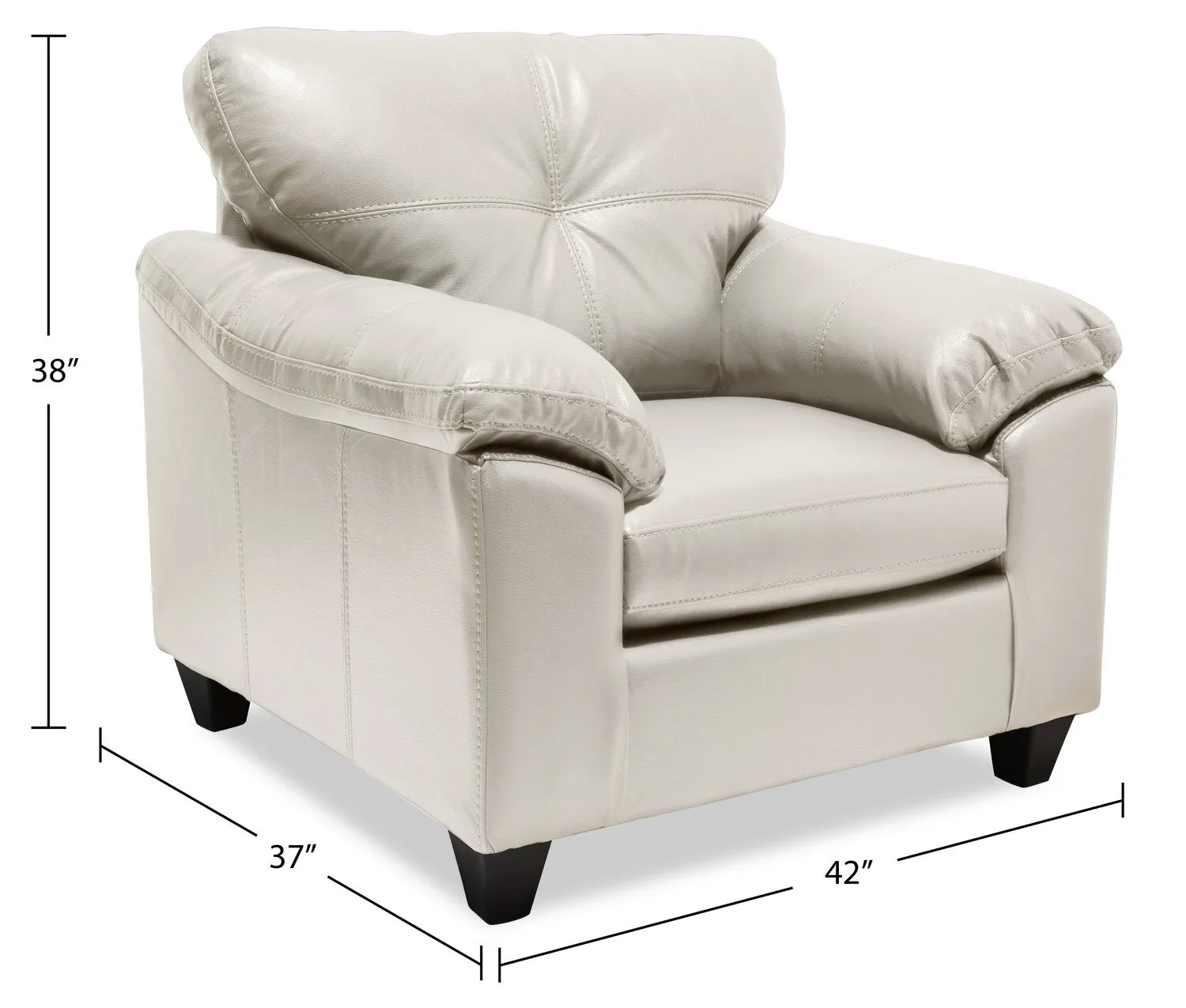 Irene Leath-Aire Chair - Beige