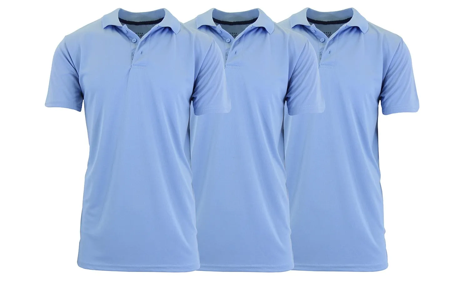 Men's Dry Fit Moisture-Wicking Polo Shirt (3-Pack)