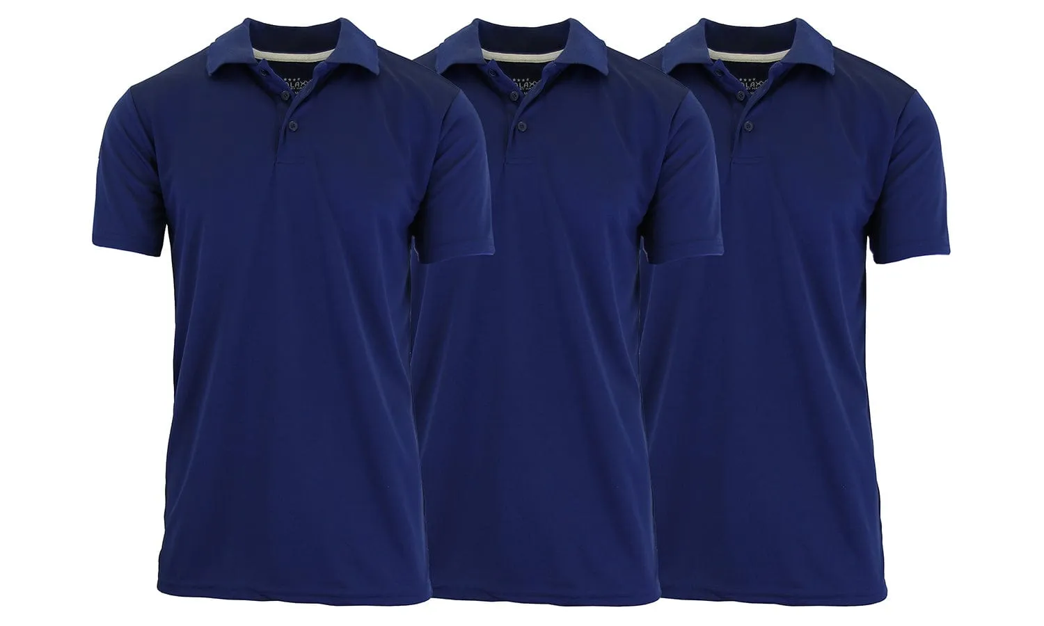 Men's Dry Fit Moisture-Wicking Polo Shirt (3-Pack)