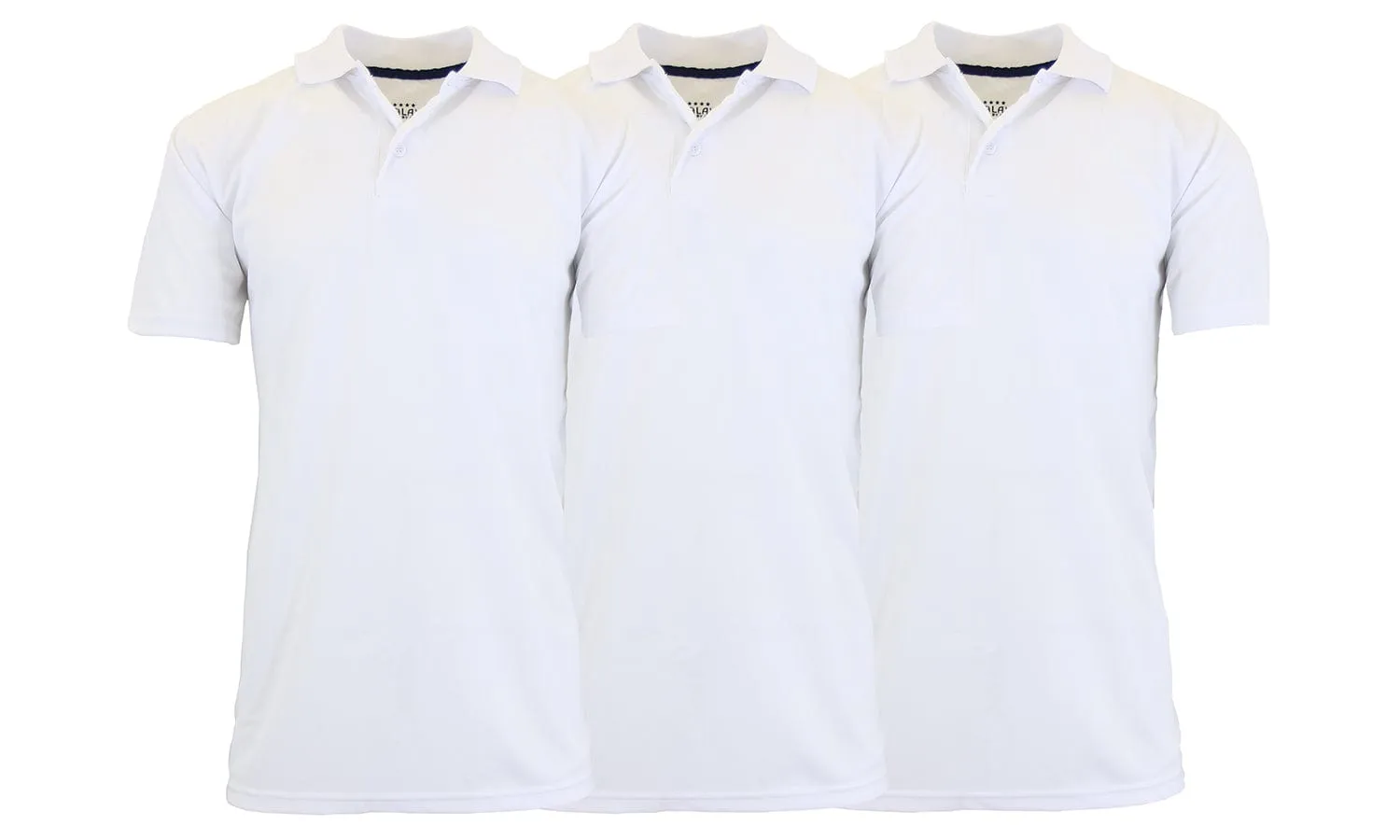 Men's Dry Fit Moisture-Wicking Polo Shirt (3-Pack)