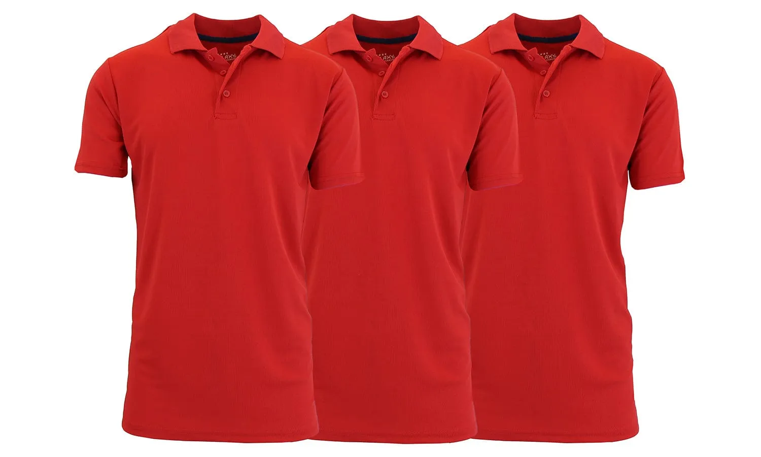 Men's Dry Fit Moisture-Wicking Polo Shirt (3-Pack)