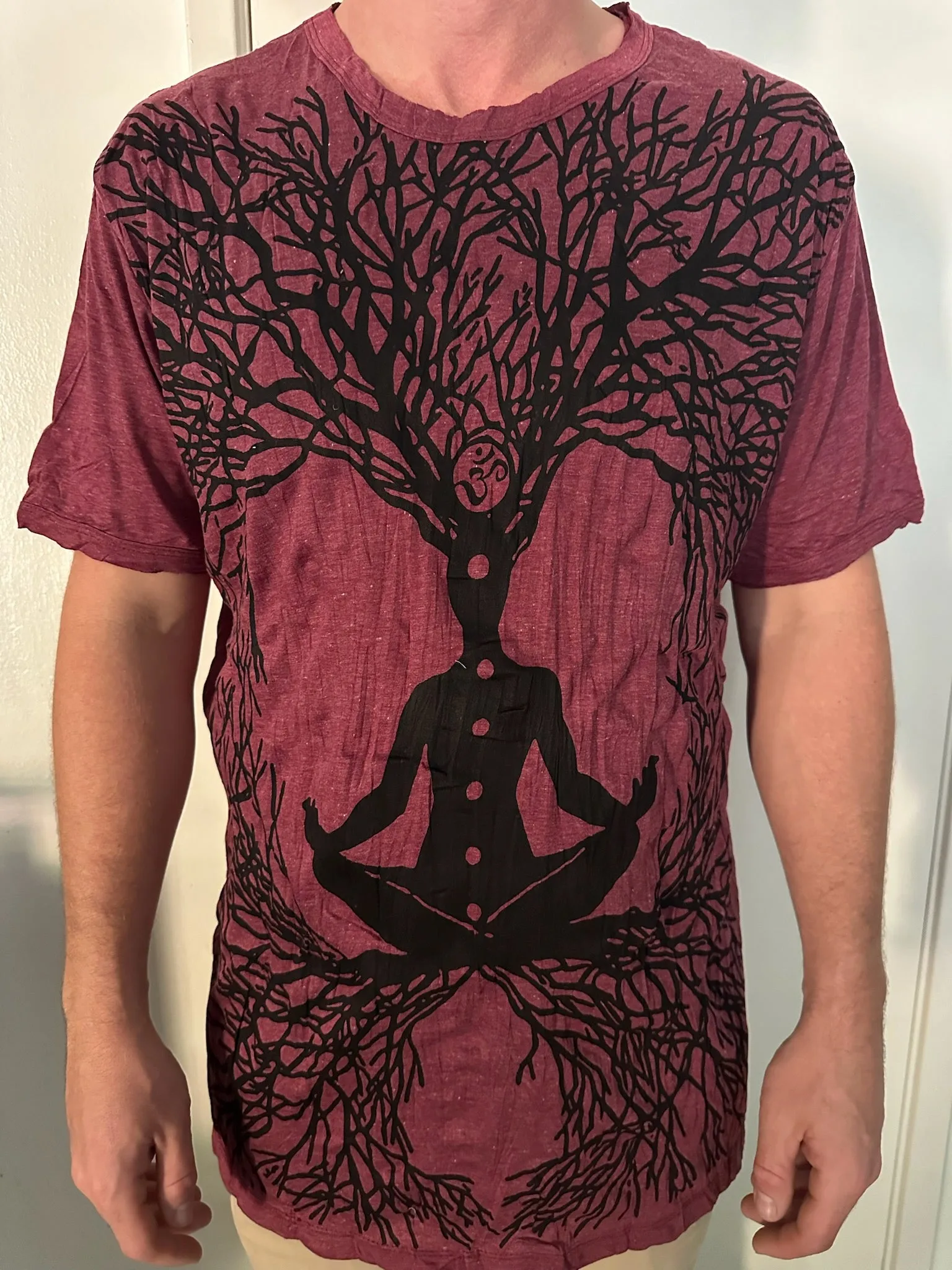 Men's Printed Meditation Tree T-Shirt