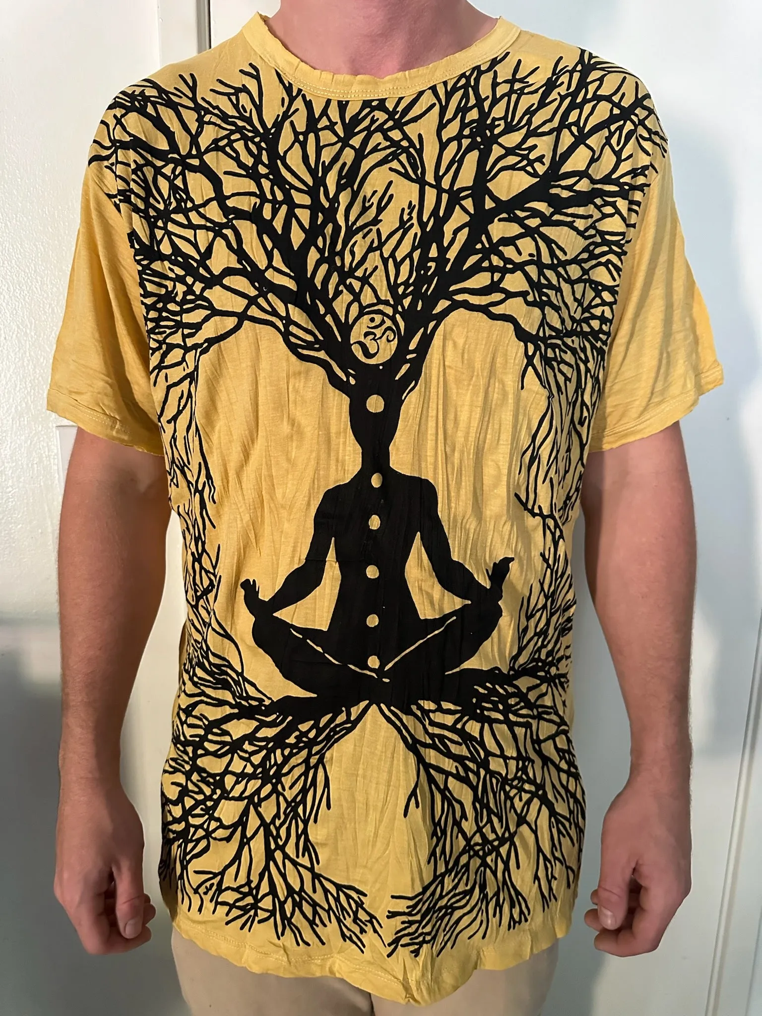 Men's Printed Meditation Tree T-Shirt