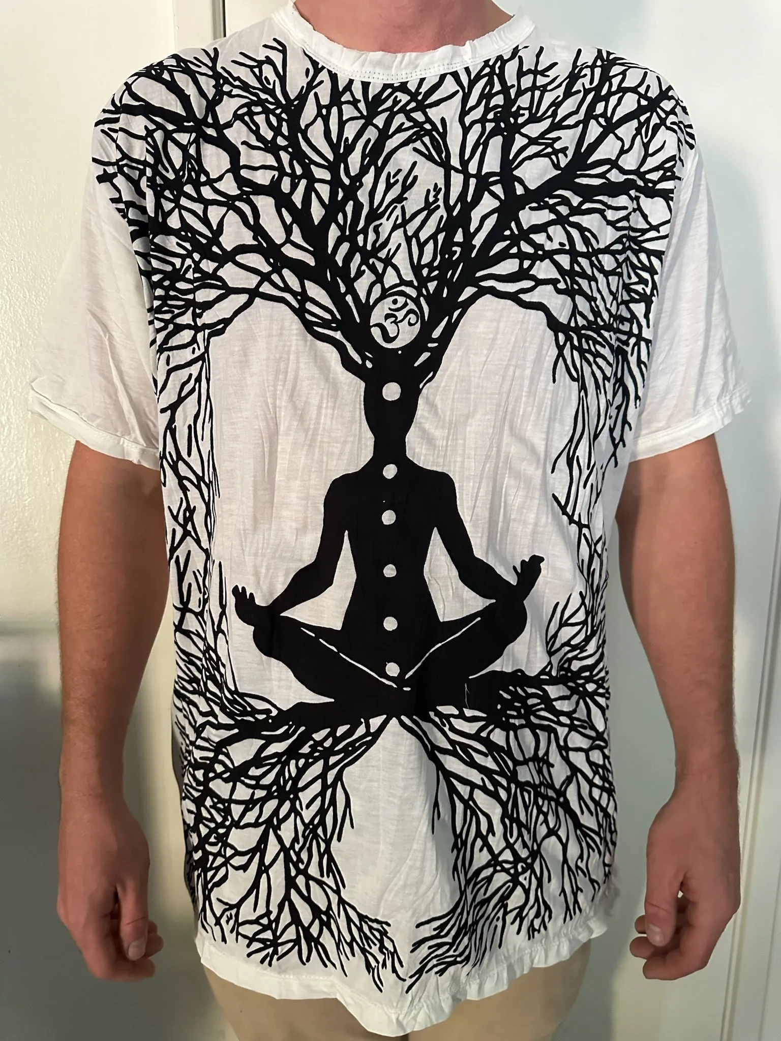 Men's Printed Meditation Tree T-Shirt