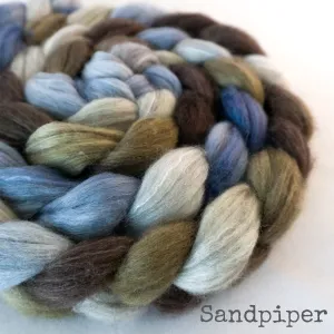 Merino Yak Silk Roving - Sandpiper