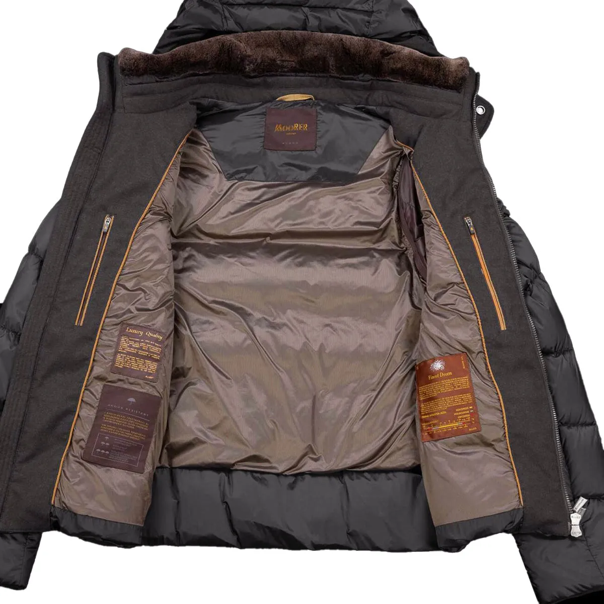 Moorer Military Green ‘Casciano’ Padded Down Jacket