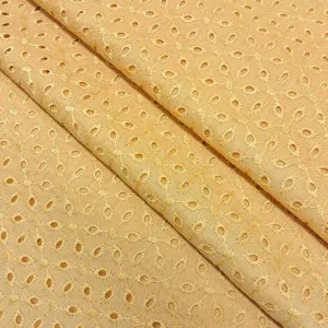 Musturd Motifs Premium Embroidered Cotton Hakoba Fabric
