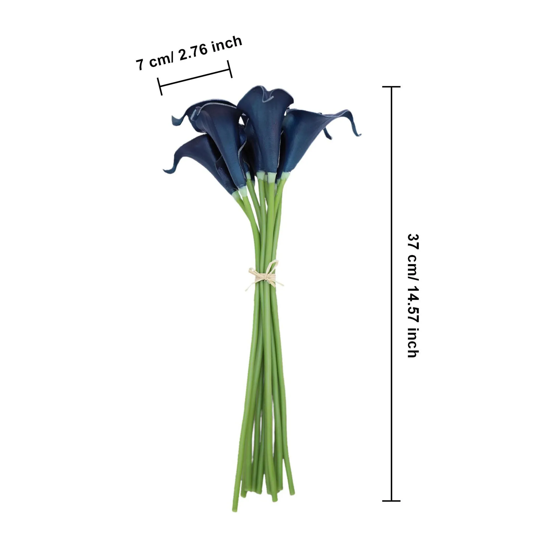 Navy Blue Artificial Calla Lily Bouquets Bulk Flowers