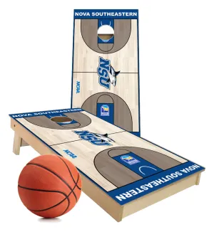 Nova Southeastern Sharks Basketball court Cornhole Boards