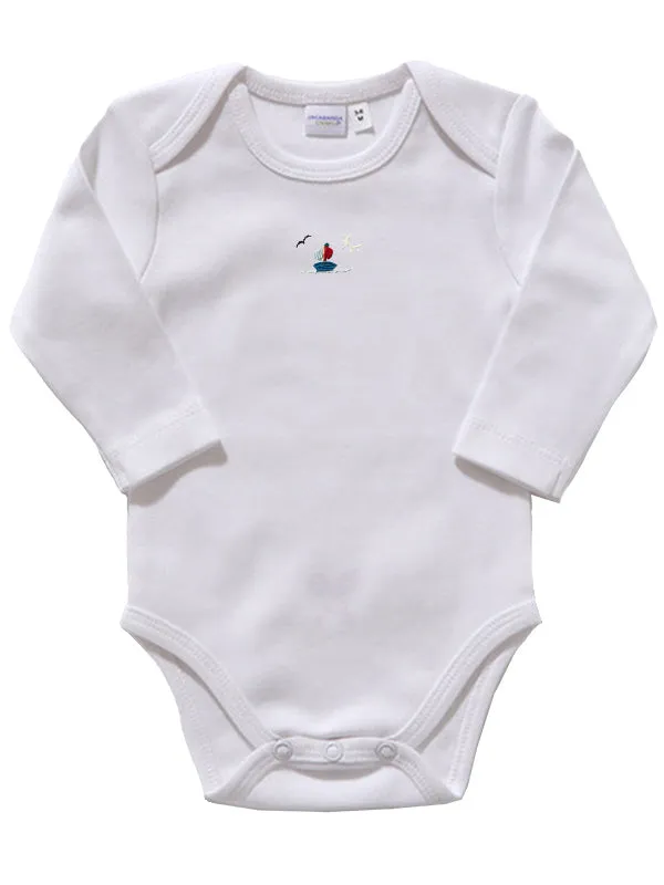 Onesie (Long Sleeve), Sailboat (Red-Blue)