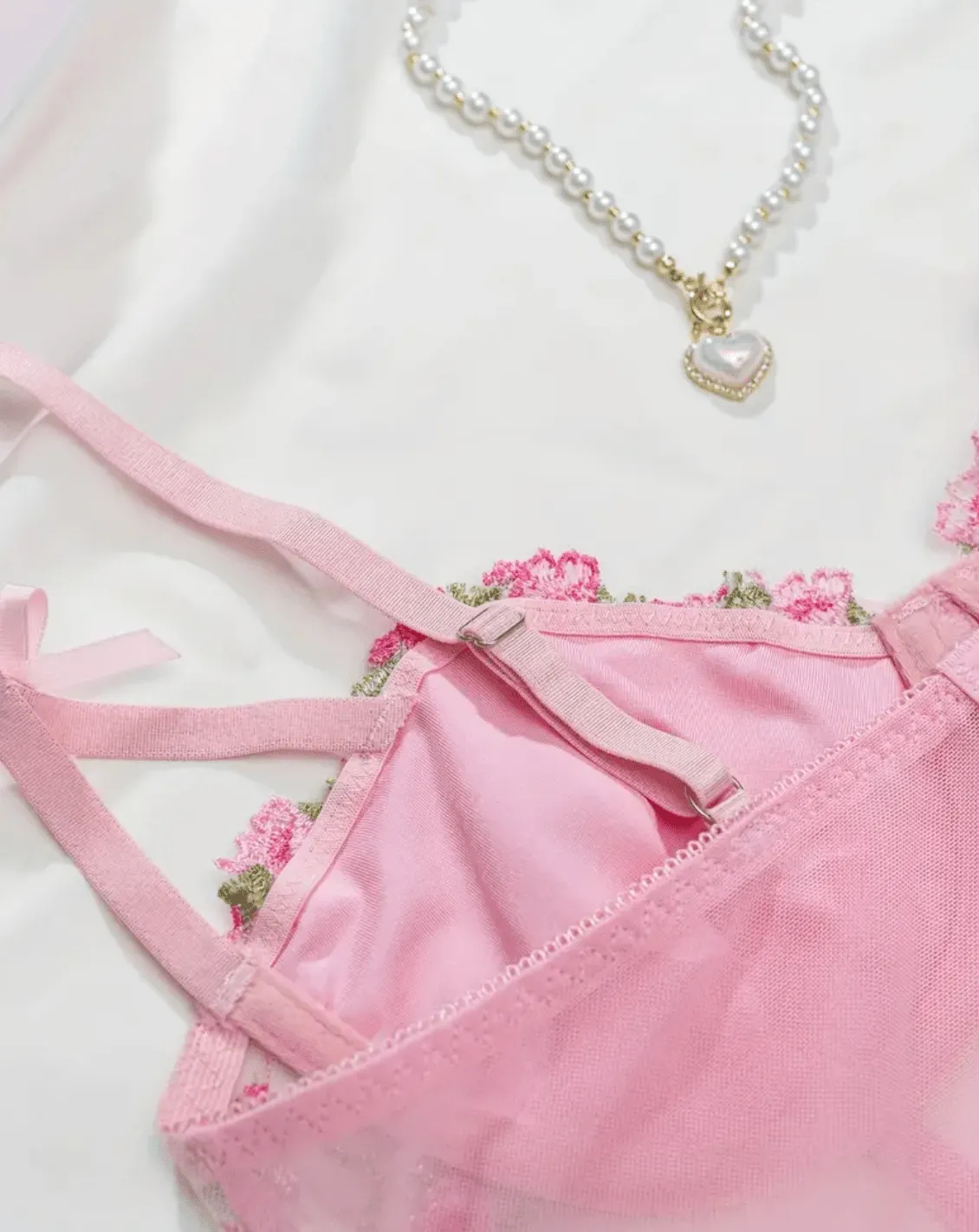 Pink Floral Bralette Top