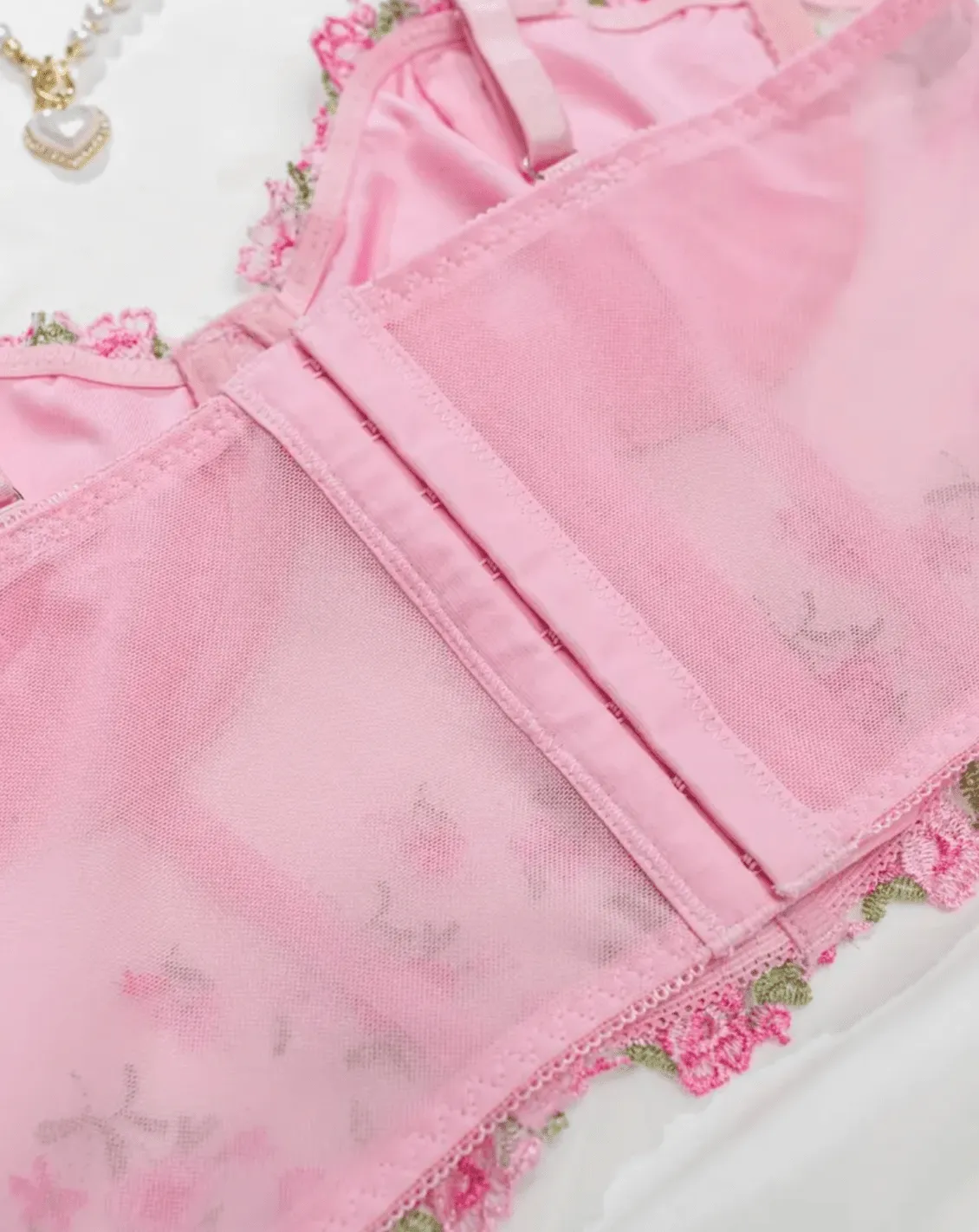 Pink Floral Bralette Top