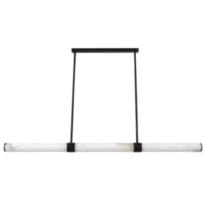 QL9026 1500mm Black LED Marble Look Cylindrical Pendant Fixture