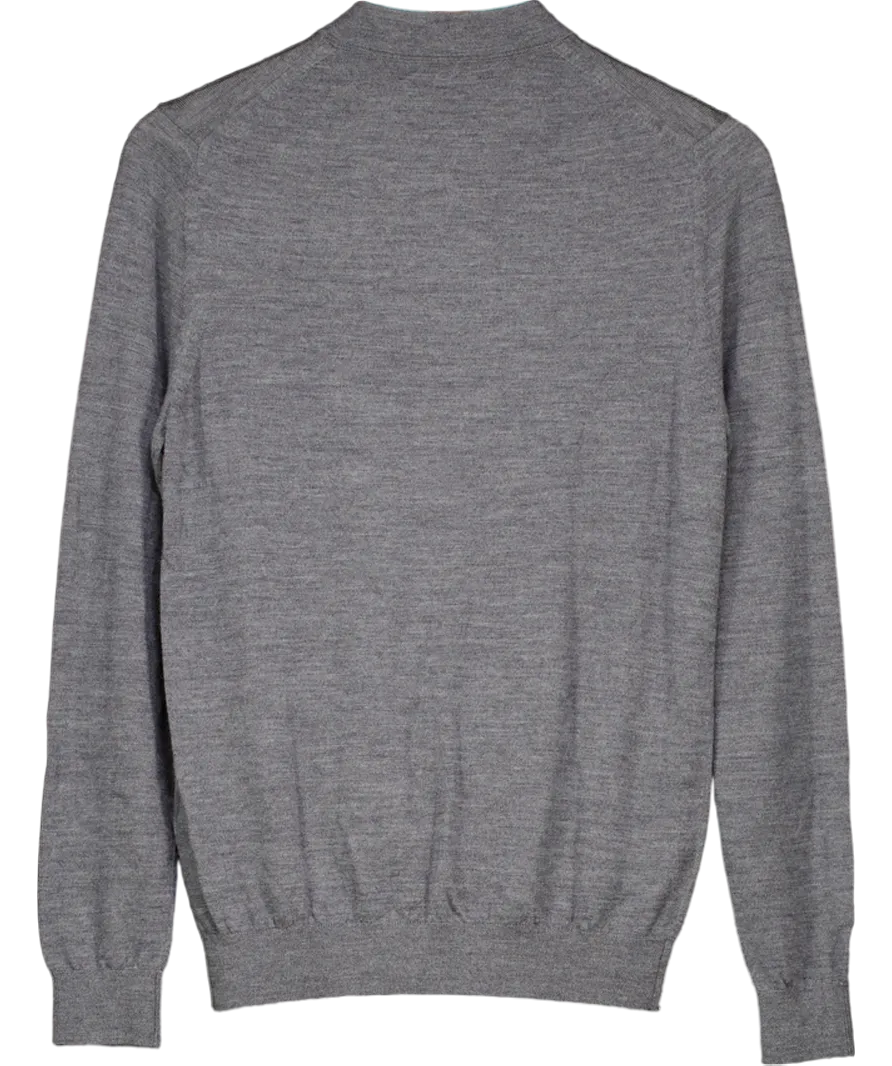 REISS Aiden Merino Wool Zip Through Top UK XS